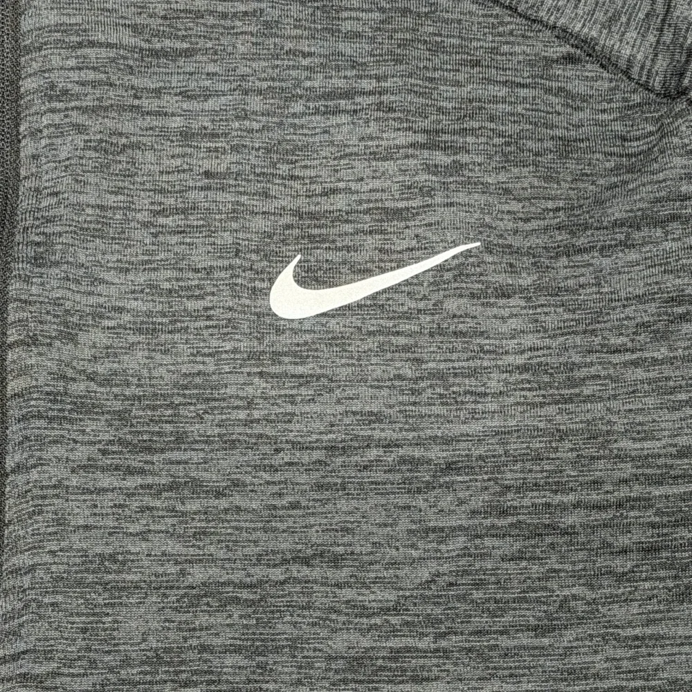 Nike Dri-FIT 1/4 Zip Pullover Mens Large Grey Marled Running Top Thumbholes